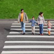 Children crossing street
