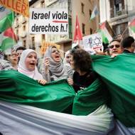 Anti-Israel demonstrators in Spain