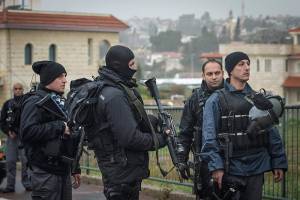 Police patrol northern Arab village