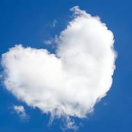 cloud shaped as a heart