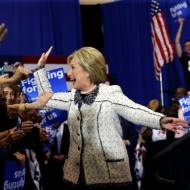 Democratic presidential candidate Hillary Clinton