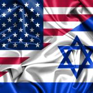 United States and Israeli flags