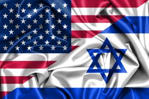 United States and Israeli flags