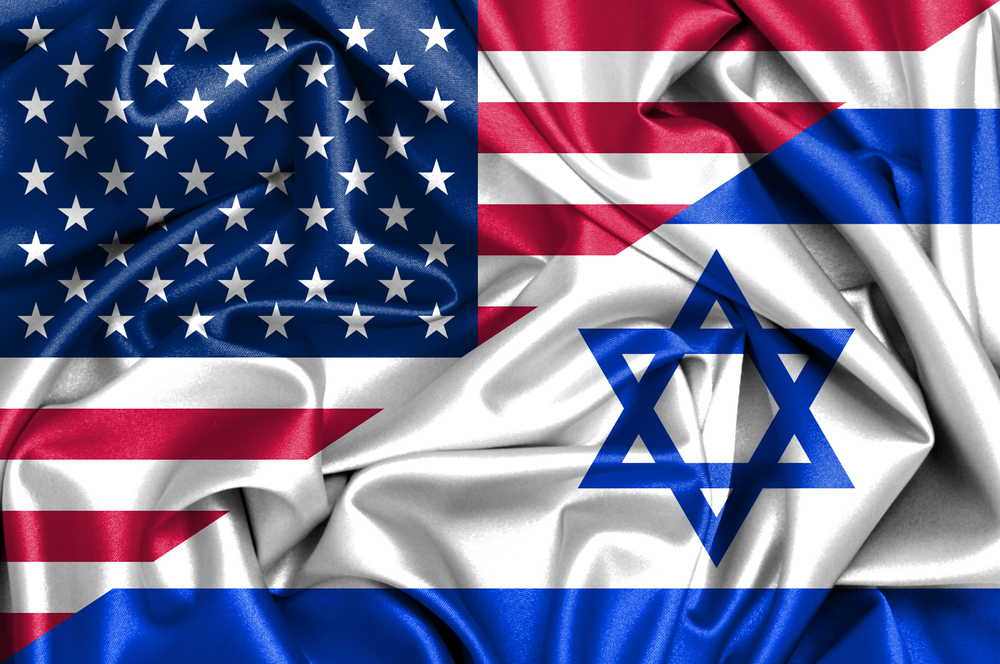 United States and Israeli flags