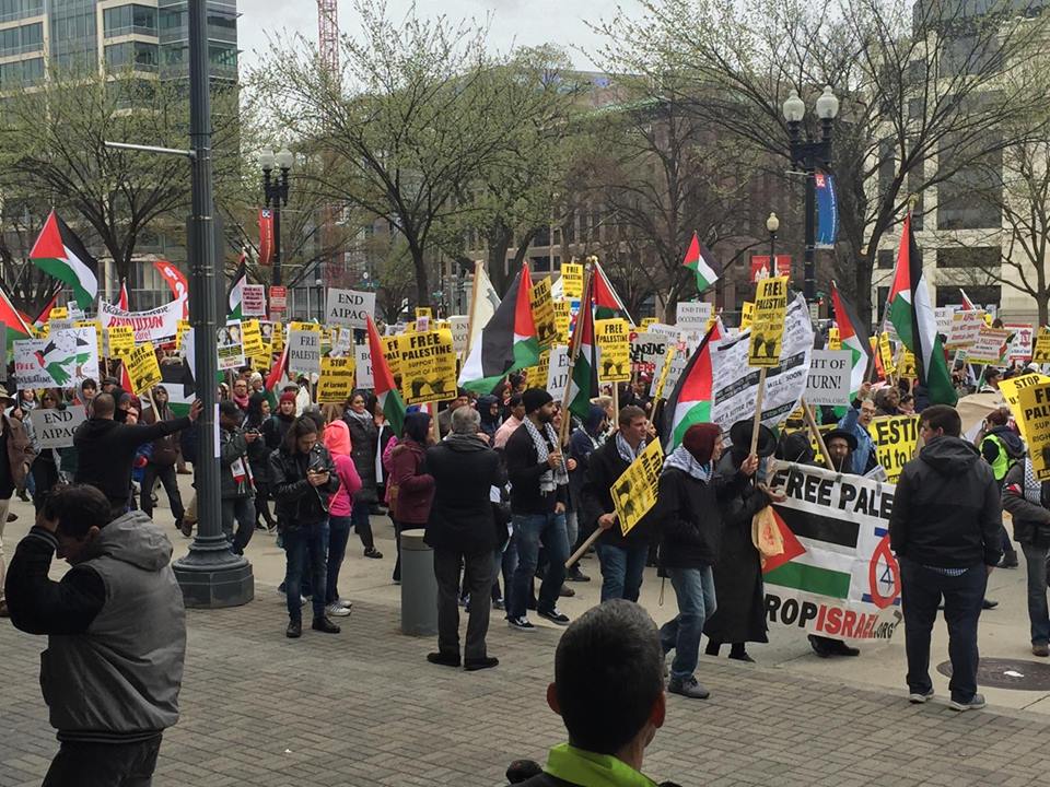 Anti-Israel protest outside AIPAC