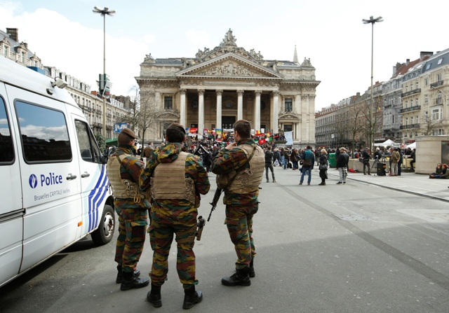 Belgian soldiers Brussels