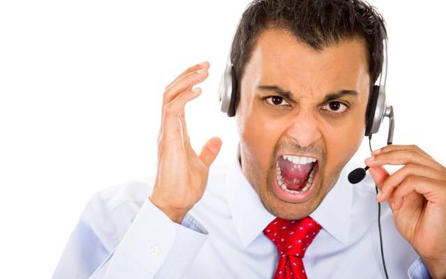 Angry call operator