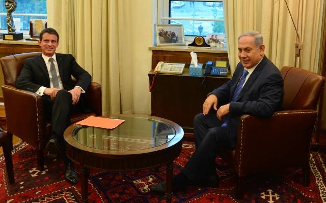 PM Netanyahu and French PM Valls