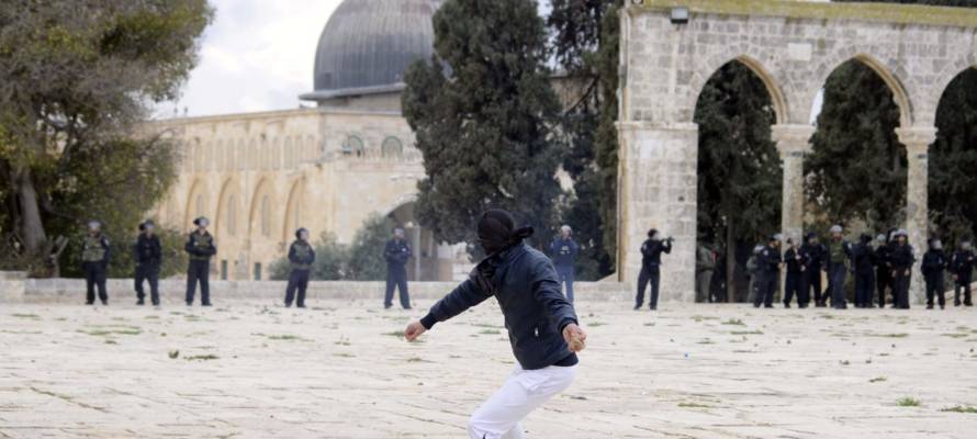 Palestinian riot Temple mount