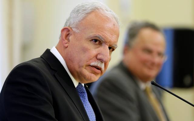 Palestinian foreign minister Riyad Al-Maliki