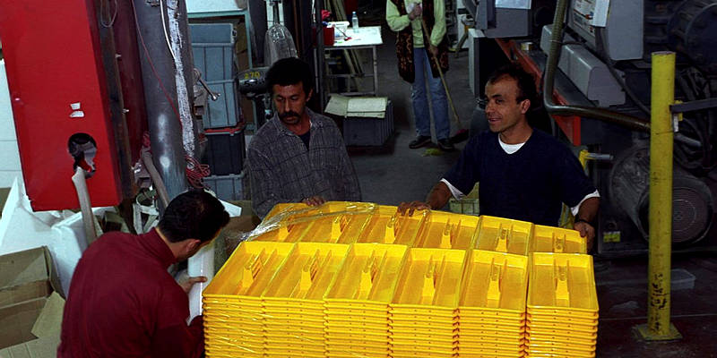 Palestinian workers in Samaria