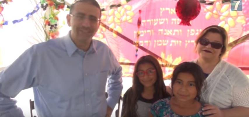 Dan Shapiro in his Sukkah