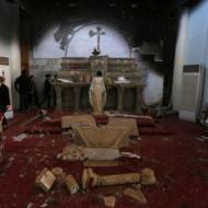 desecrated church of St. Addai Iraq