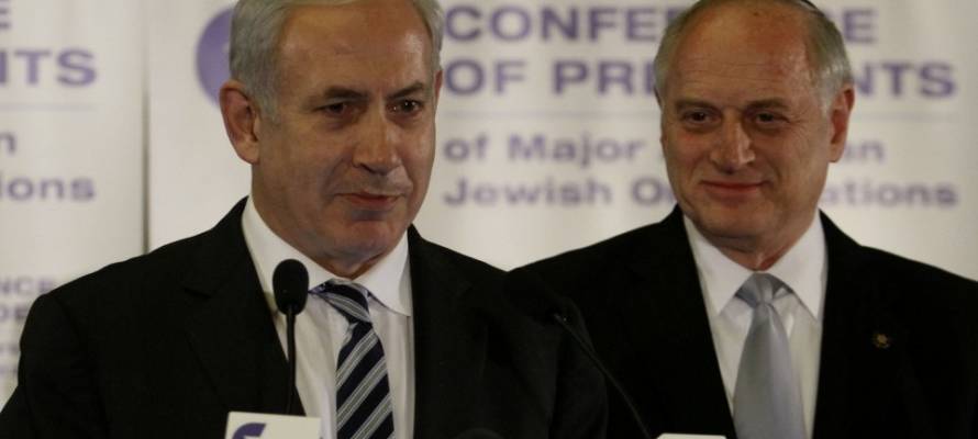 Netanyahu and Malcolm Hoenlein