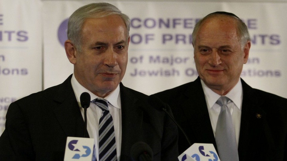 Netanyahu and Malcolm Hoenlein