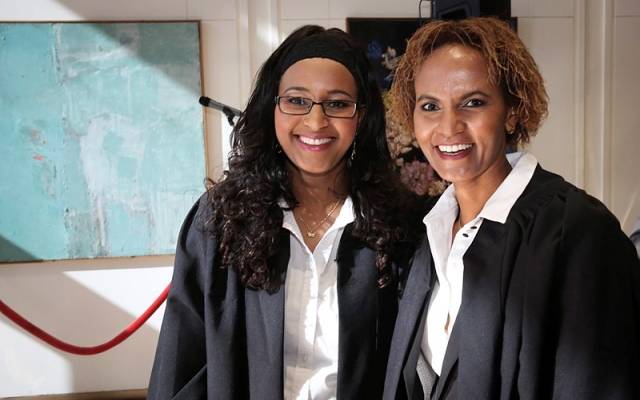New Ethiopian judges Esther Tapta Geradi and Adenko Sabhat Haimovich