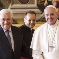 Pope Francis and PA head Mahmoud Abbas