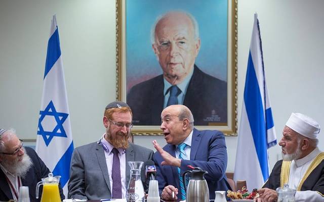 MK Yehuda Glick (L) and MK Zouheir Bahlou