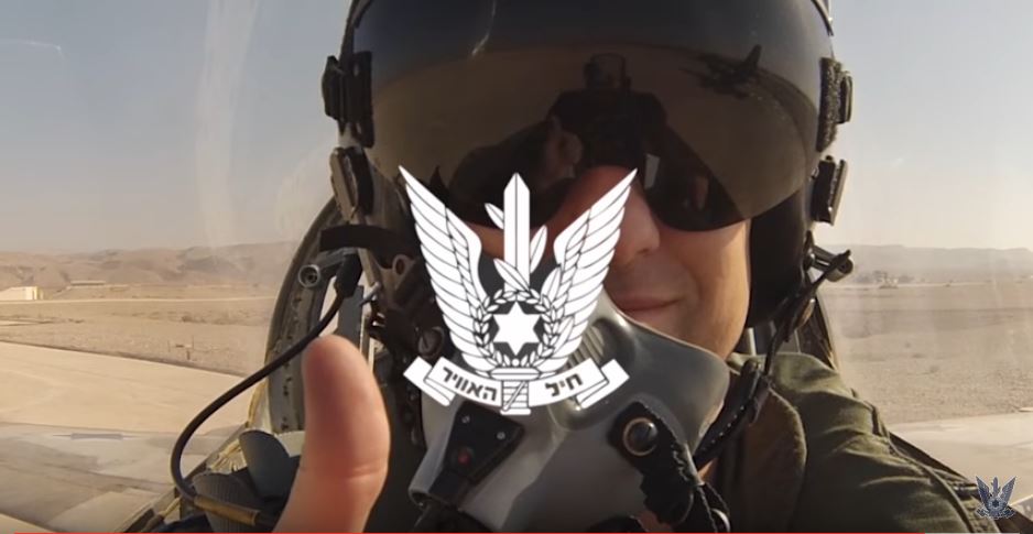 IAF flying dragon pilot with IAF logo
