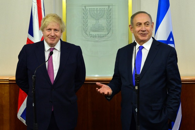 PM Netanyahu and UK Foreign Secy. Boris Johnson