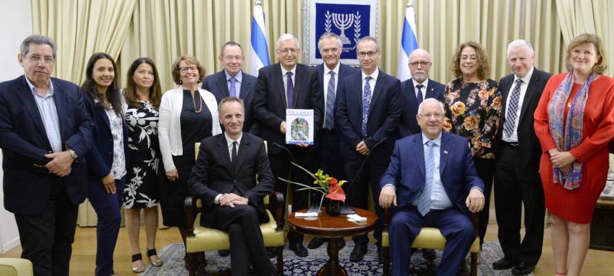 Pres. Rivlin receives special edition of The Lancet