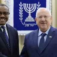Ethiopian PM Hailemariam Desalegn and President Reuven Rivlin