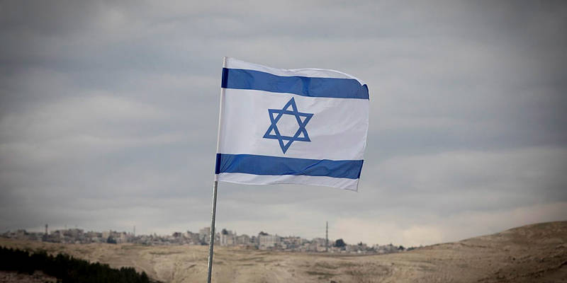 Israeli flag in Judea
