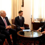 Trump's Special Envoys Jared Kushner and Jason Greenblatt and PM Netanyahu