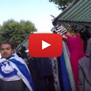 Zionist wears Israeli flag in London