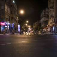 Tel Aviv suburb at night