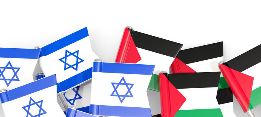 israeli palestinian flags