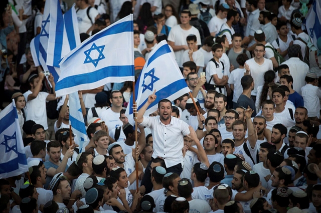 Israeli flag celebrate