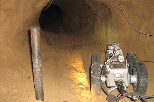 IDF equipment in a Gaza terror tunnel. (IDF Spokesperson/Flash90)