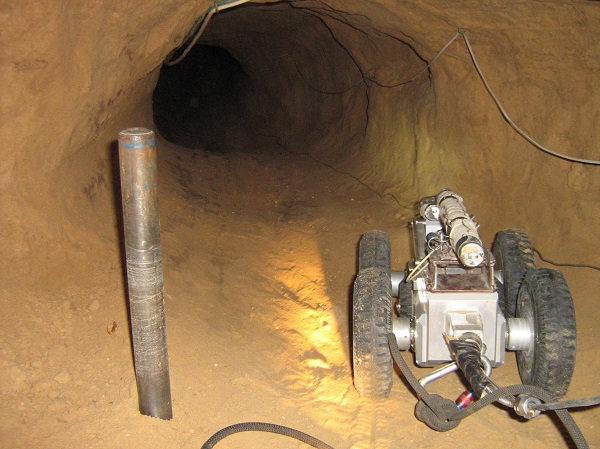IDF equipment in a Gaza terror tunnel. (IDF Spokesperson/Flash90)