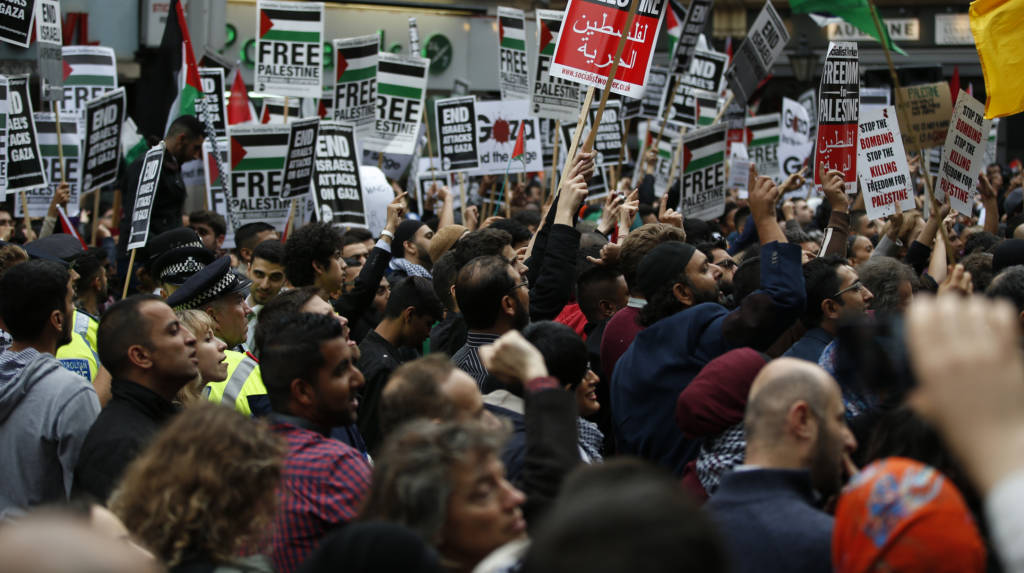 Anti-Israel protesters in London