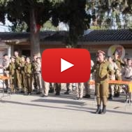 IDF volunteers Hatikvah sign language