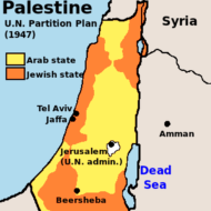 UN Partition Plan For Palestine 1947