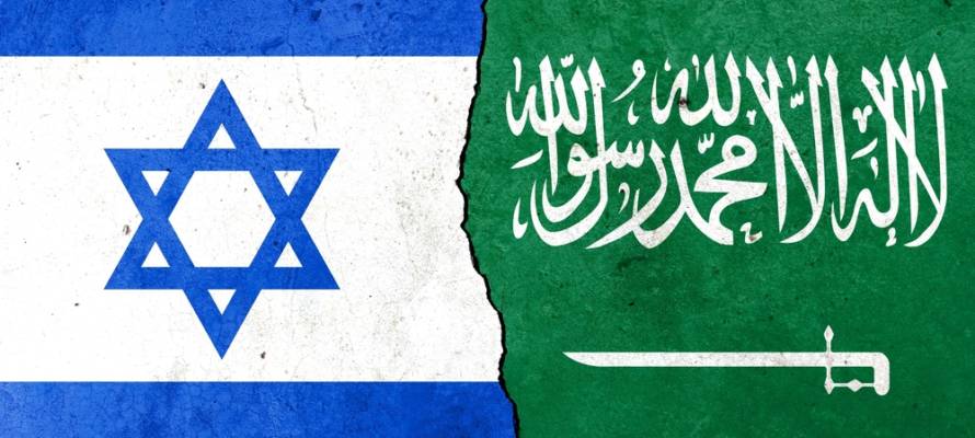Israel and Saudi Arabia flags