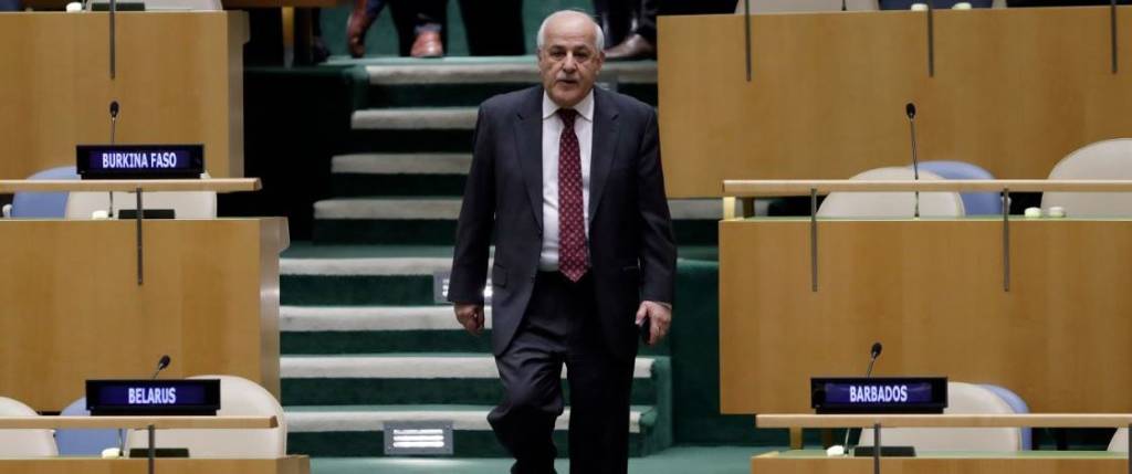 Palestinian UN envoy Riyad Mansour