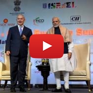 Israeli Prime Minister Benjamin Netanyahu and Indian Prime minister Narendra Modi. (Avi Ohayon/GPO)