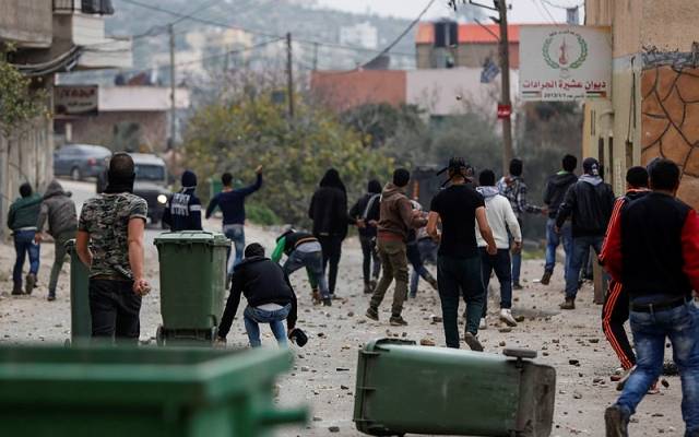 Palestinian rioters in Jenin