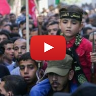 Gazan supporters of Hamas and Islamic Jihad movements take part in an anti-Israel demonstration