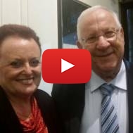 Israeli Ambassador to Japan Yaffa Ben-Ari and President Reuven Rivlin