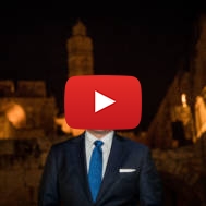 "Superman" actor Dean Cain in Jerusalem's Old City. (Yonatan Sindel/Flash90)
