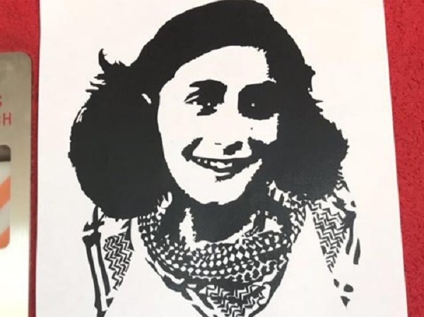 Anne Frank image displayed in South Africa. (Dylan Stein/Algemeiner)