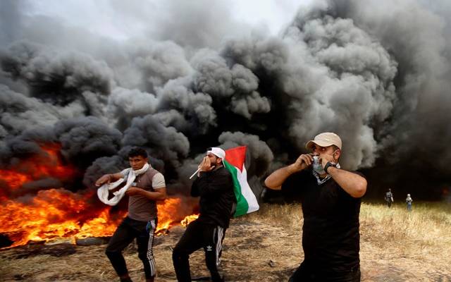 Palestinian protesters