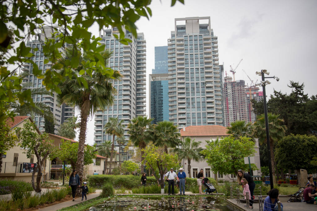 Tel Aviv's Sarona neighborhood. (Miriam Alster/Flash90)