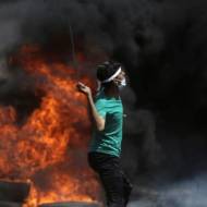 Palestinian rioters