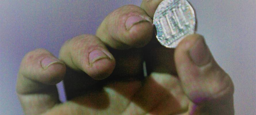 A previous coin found related to the Bar Kochba rebellion. (Miriam Alster/Flash90)