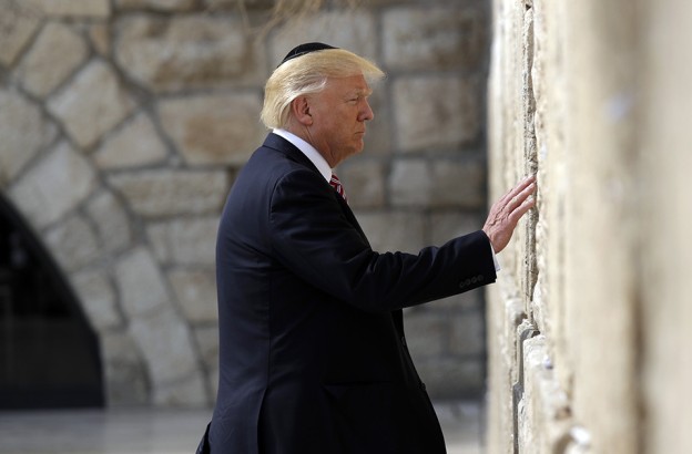 President Donald Trump visits the Western Wall in Jerusalem. (AP/Evan Vucci)